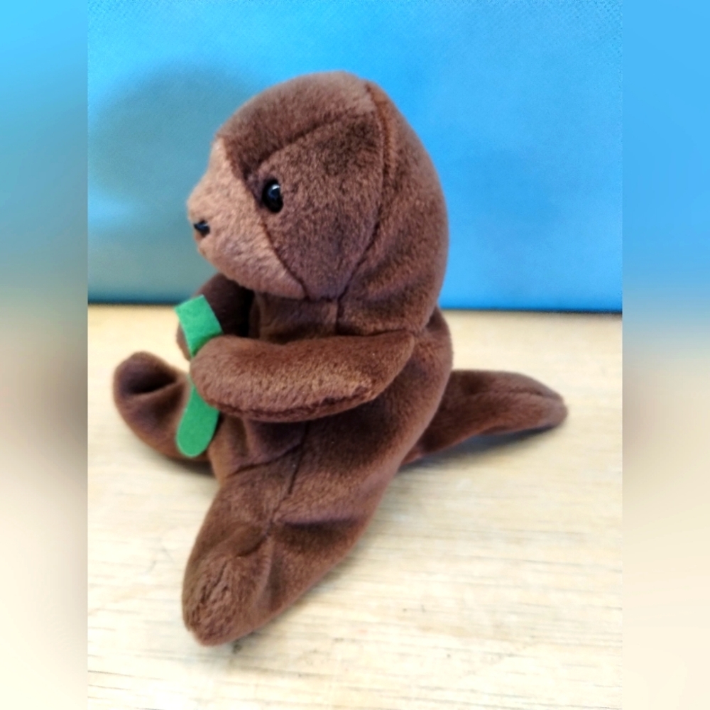 ✓Ty Beanie Baby Seaweed the Otter, 1996, Rare, Retired  - Picture 3 of 13